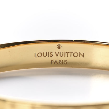 Louis Vuitton Brass Monogram Nanogram Cuff S Gold 3 of 5
