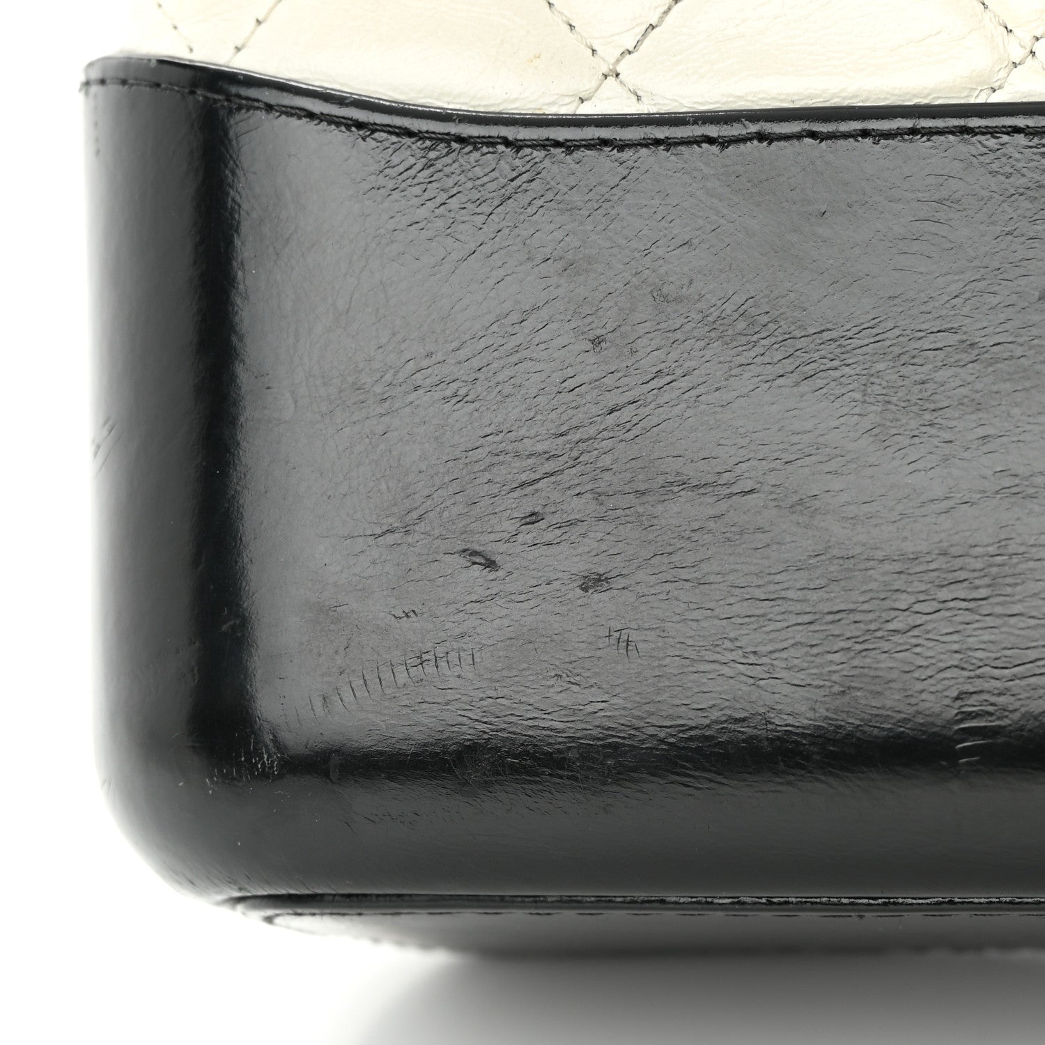 Chanel Aged Calfskin Quilted Medium Gabrielle Hobo Black White 19 of 22