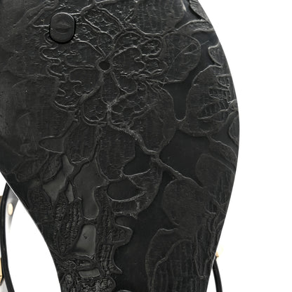 Valentino Garavani PVC Jelly Rockstud Bow Thong Sandals 39 Black 8 of 12