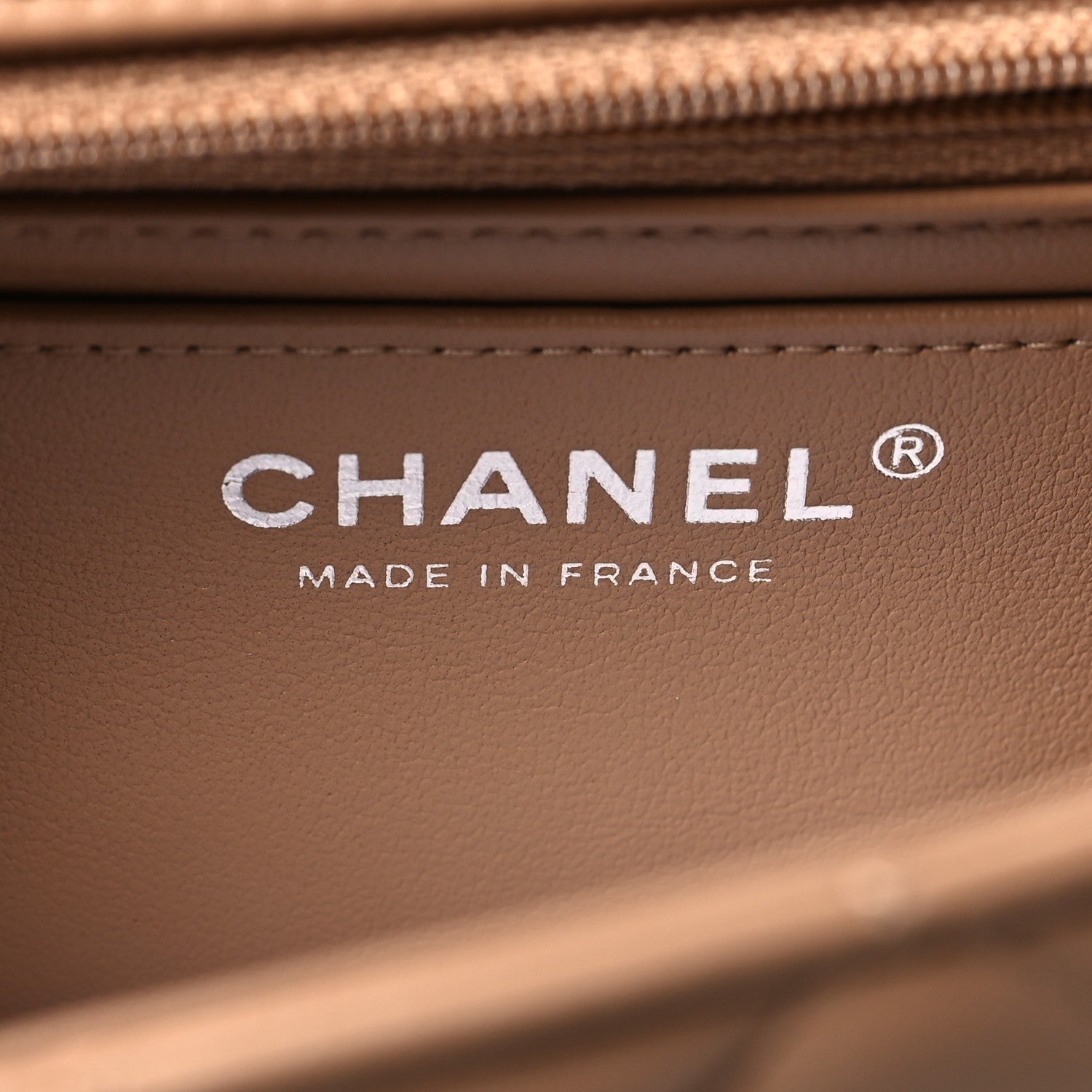 Chanel Lambskin Quilted Mini Rectangular Flap Dark Beige 6 of 11