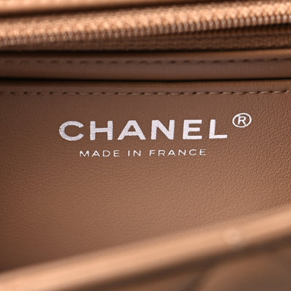 Chanel Lambskin Quilted Mini Rectangular Flap Dark Beige 6 of 11