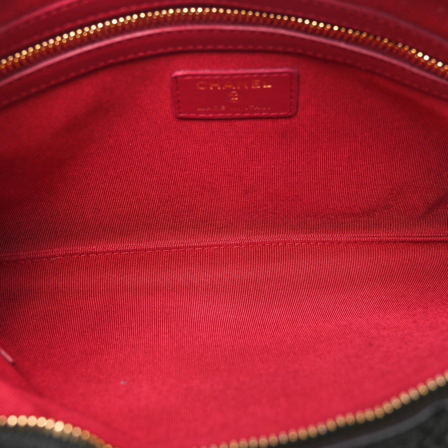 Sequins Quilted Large Chanel 19 Pouch Black