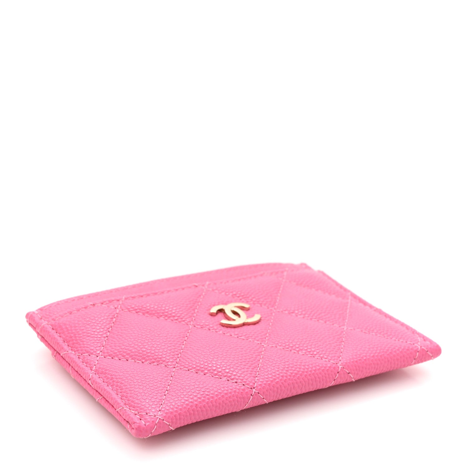 Chanel Caviar Quilted Card Holder Fuchsia 4 of 11