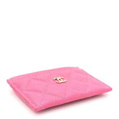 Chanel Caviar Quilted Card Holder Fuchsia 4 of 11