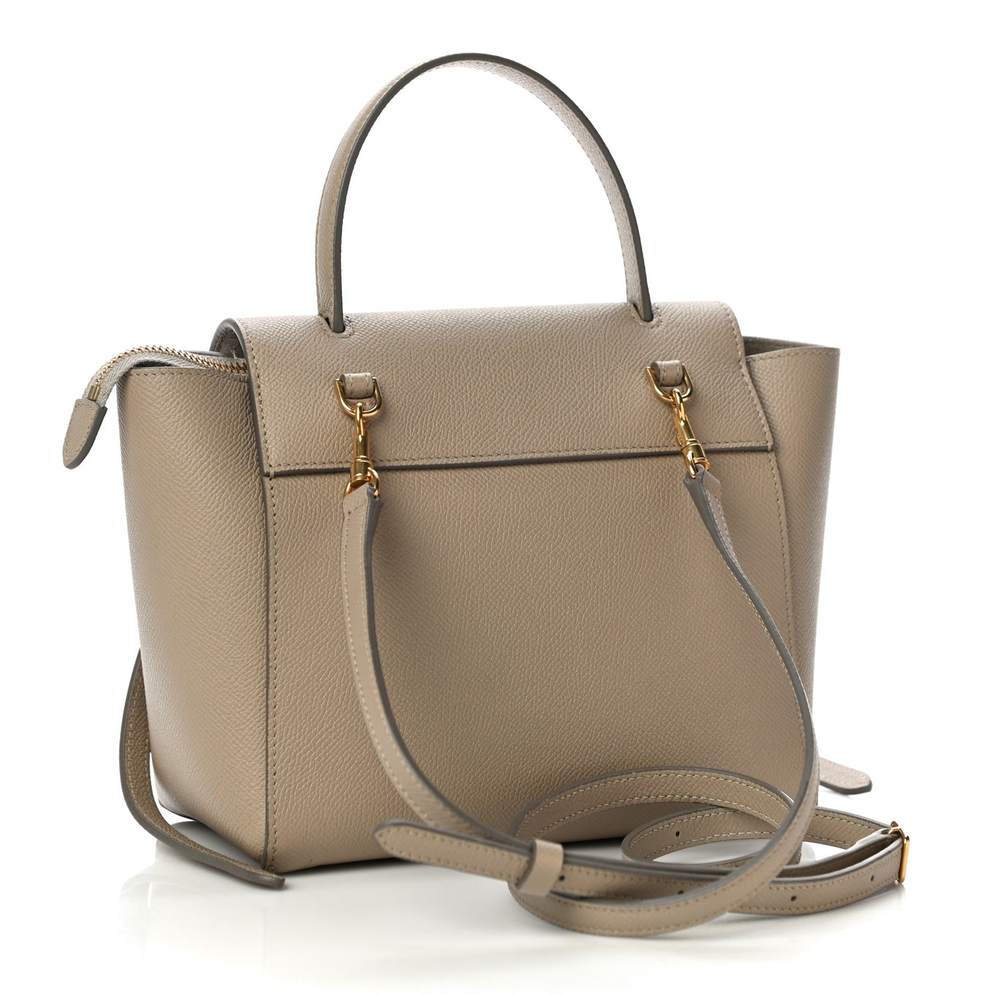 Grained Calfskin Nano Belt Bag Light Taupe