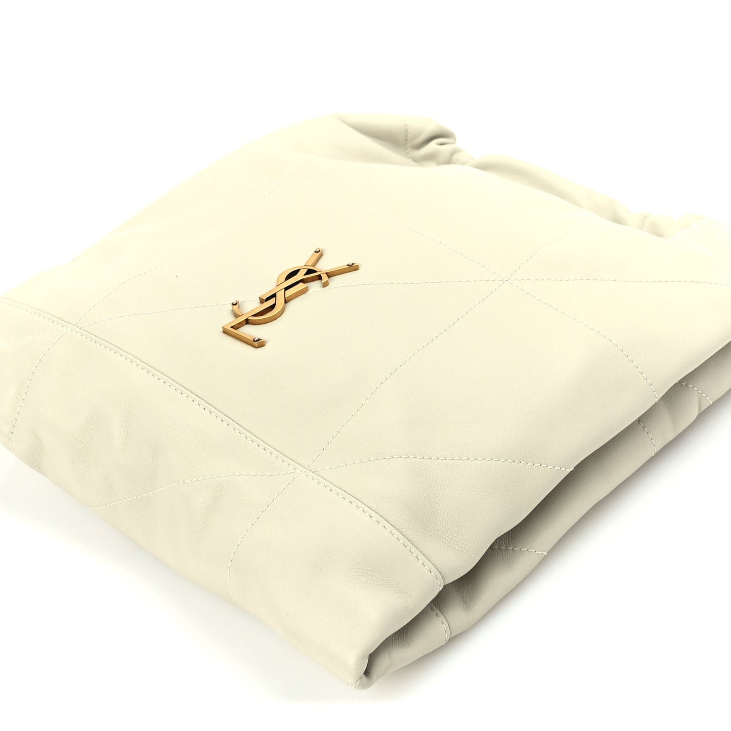 Lambskin Matelasse Monogram Medium Jamie 4.3 Pochon  Blanc Vintage