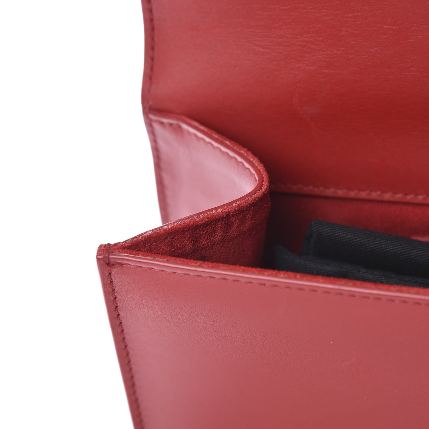Saint Laurent Calfskin Monogram Cassandre Clutch Rouge Orient 10 of 12