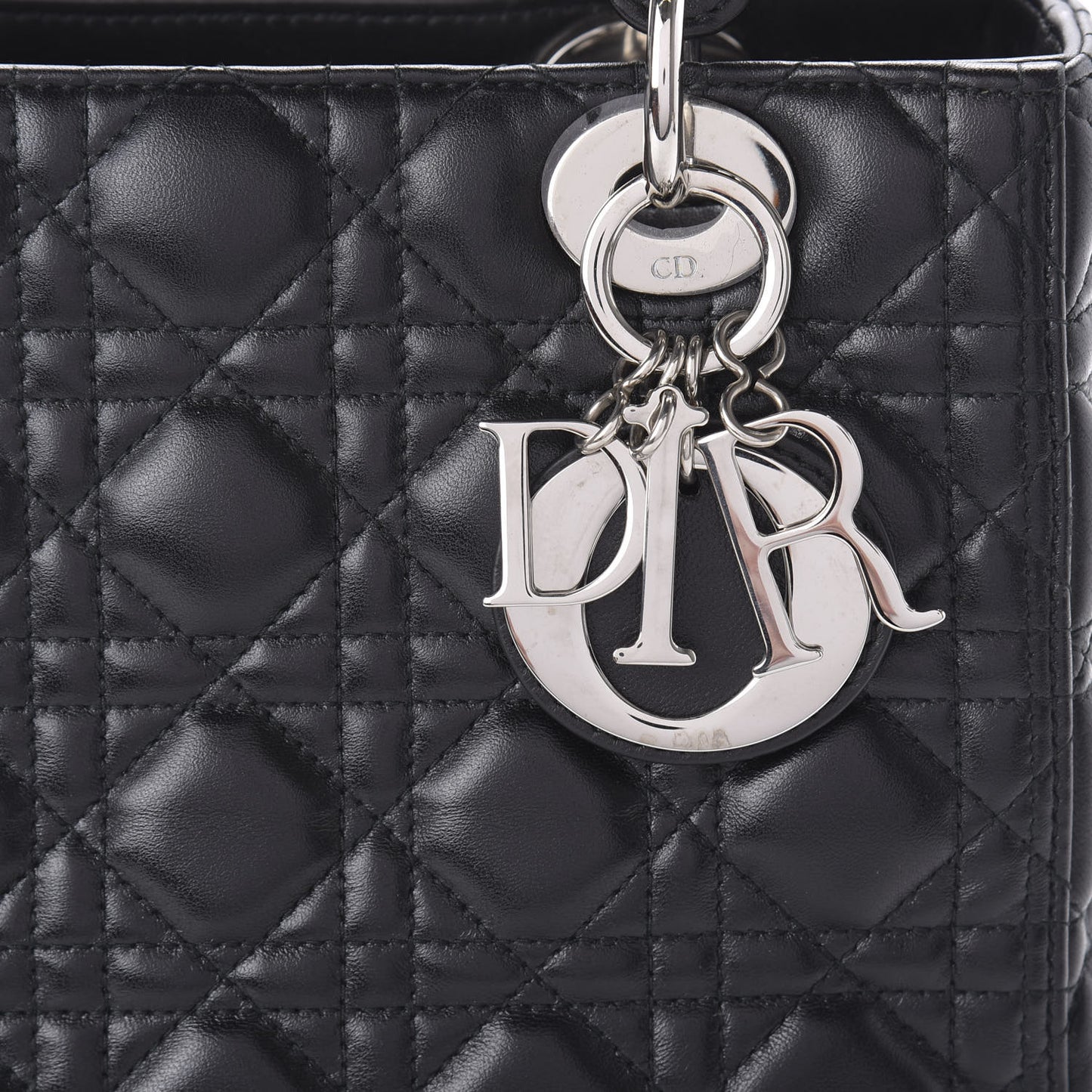 Lambskin Cannage Medium Lady Dior Black