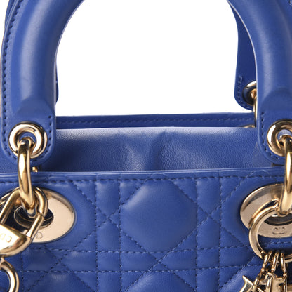 Christian Dior Lambskin Cannage Small My ABCDior Lady Dior Blue 9 of 10