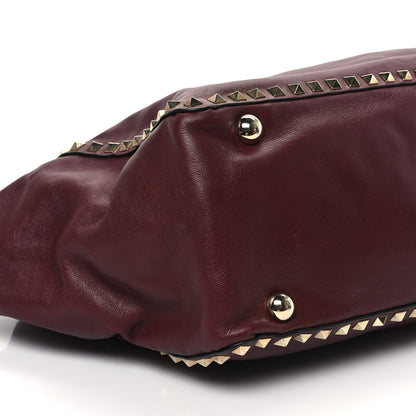 Valentino Garavani Vitello Medium Rockstud Tote Camelia 8 of 11