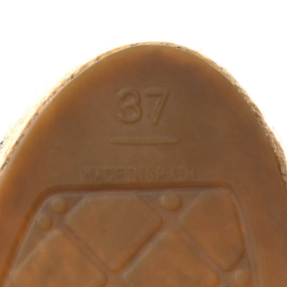 Chanel Satin Grosgrain CC Espadrilles 37 Black 7 of 10