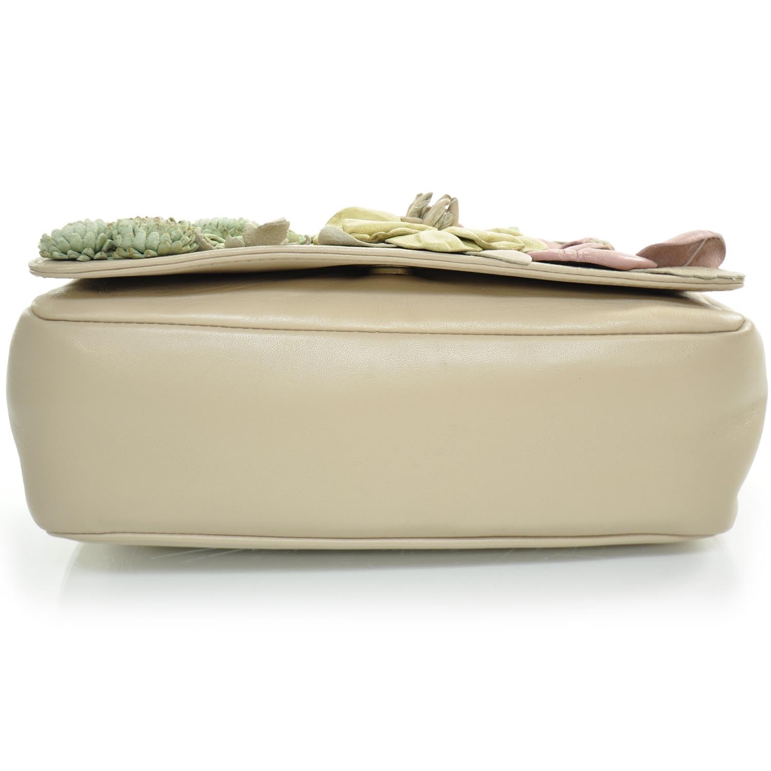 Valentino Garavani Leather Flower Flap Bag 4 of 11