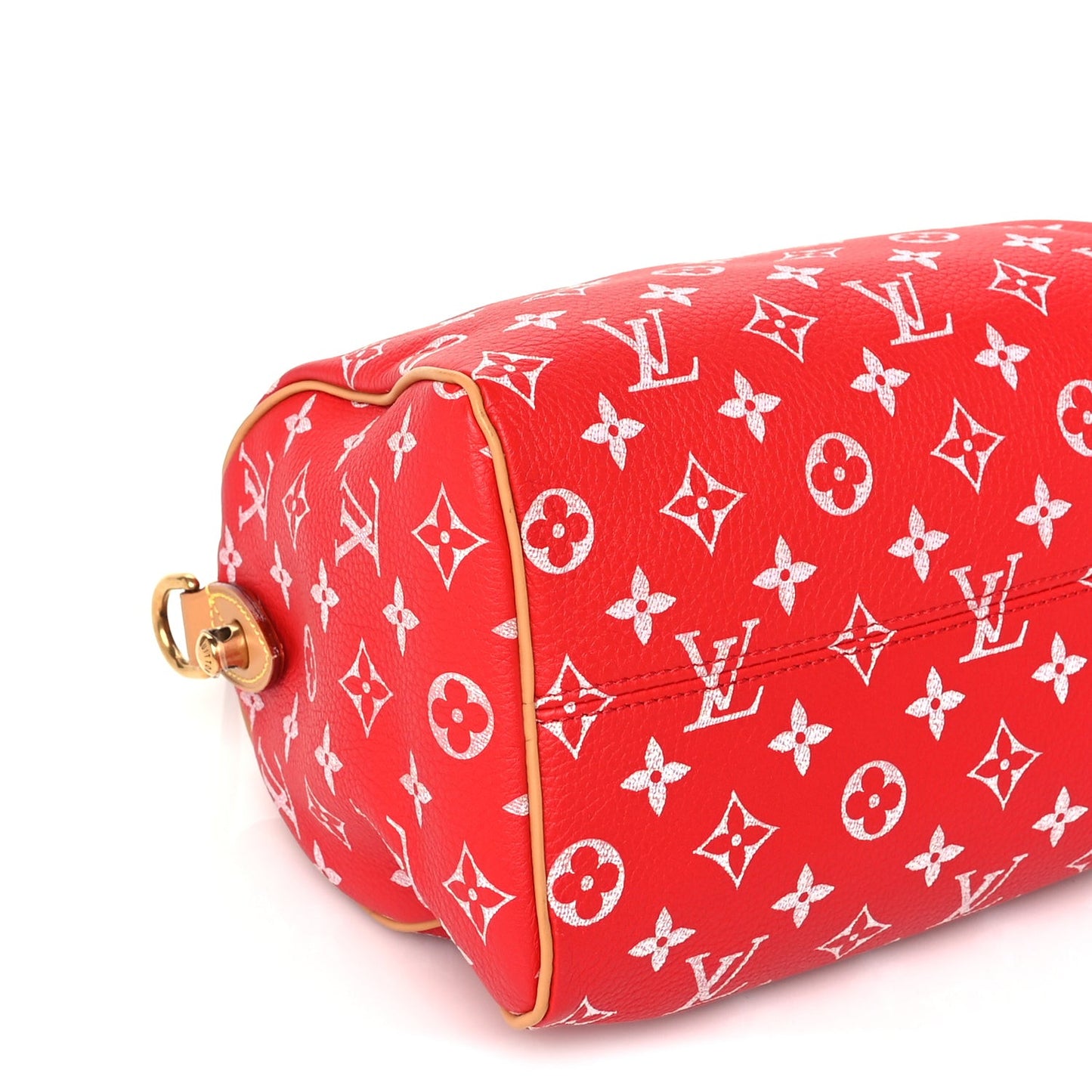 Soft Calfskin Monogram Speedy P9 Bandouliere 25 Red