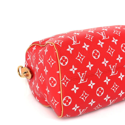 Louis Vuitton Soft Calfskin Monogram Speedy P9 Bandouliere 25 Red 7 of 8