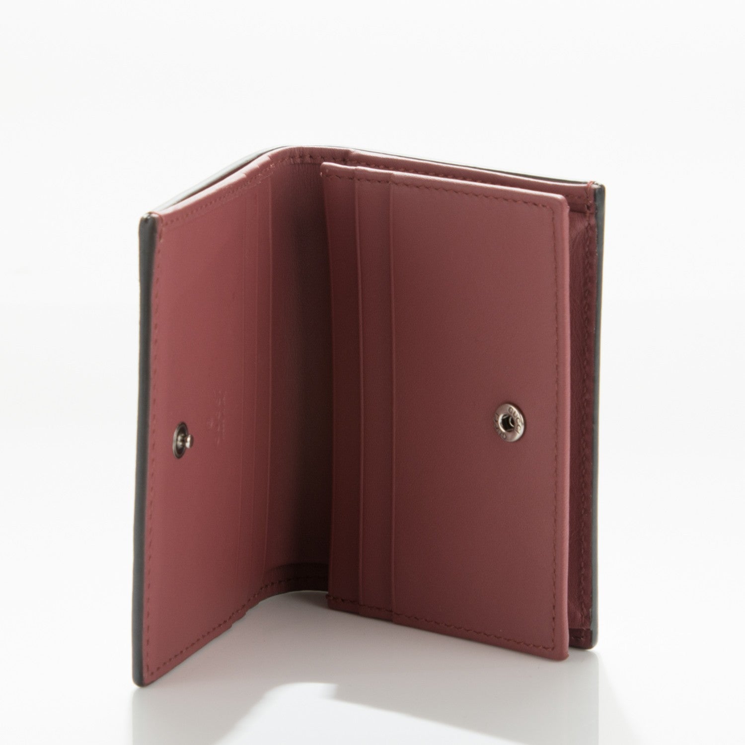 Gucci GG Supreme Monogram Blooms Card Case Beige Multicolor Dry Rose 5 of 7