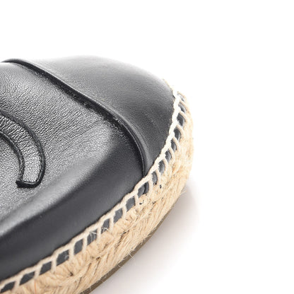 Chanel Lambskin CC Espadrilles 38 Black 12 of 17