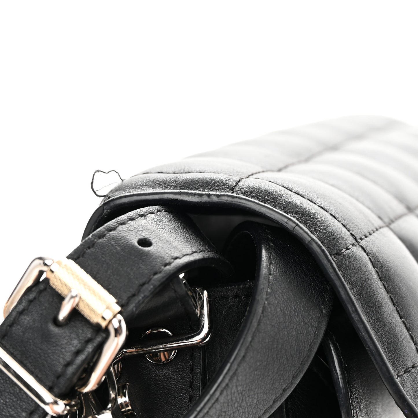 Lambskin Quilted Mini PS11 Classic Shoulder Bag Black