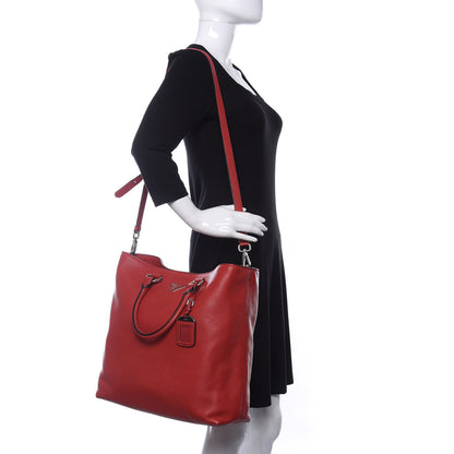 Prada Vitello Daino Tote Rosso 2 of 10