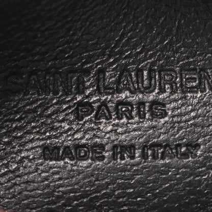 Saint Laurent Grained Calfskin 5 Fragments Zip Pouch Card Holder Black 6 of 8