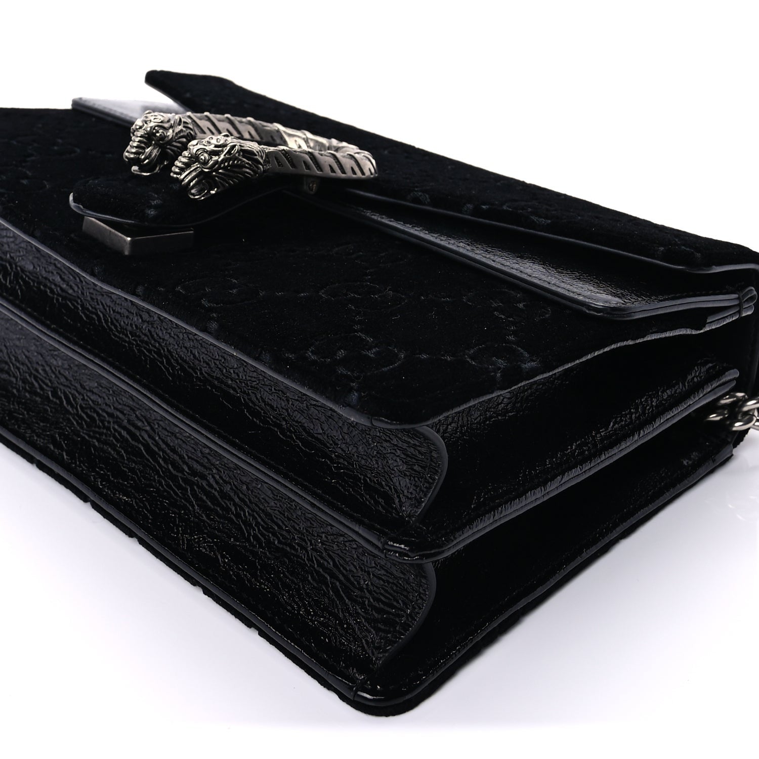 Gucci Velvet GG Monogram Small Dionysus Shoulder Bag Black 7 of 8