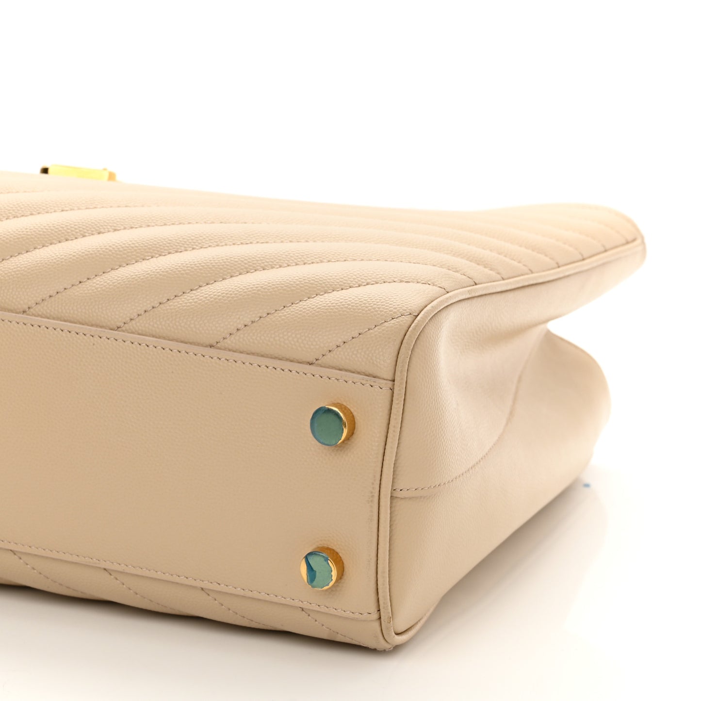 Grain De Poudre Matelasse Chevron Monogram Shopping Bag Nude Powder