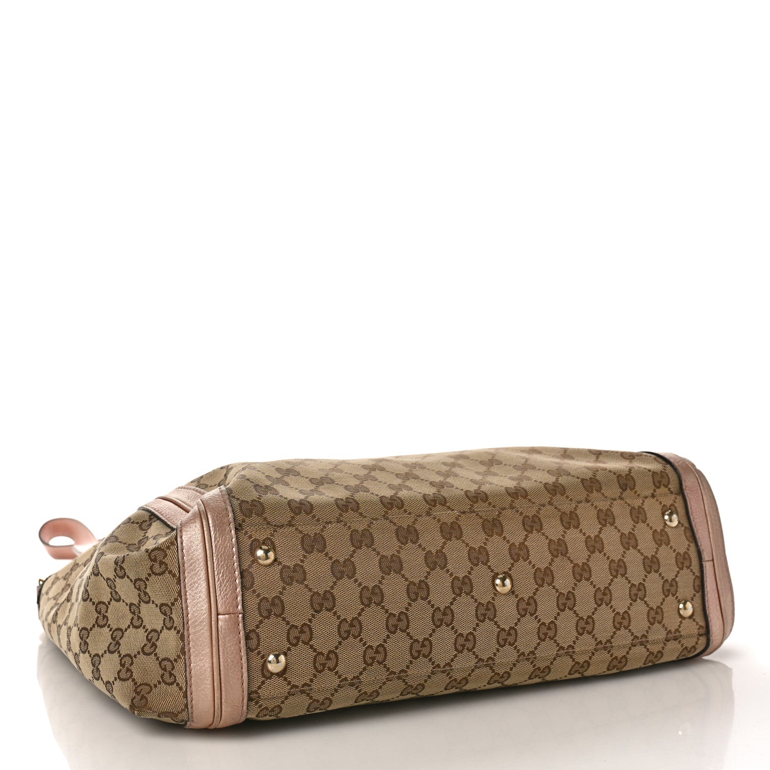 Gucci Monogram Cellarius Calfskin Large Bella Top Handle Bag Beige Rose Gold 2 of 16