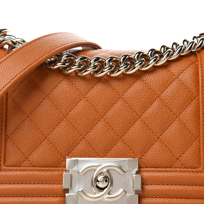 Chanel Caviar Quilted Small Boy Flap Light Brown 8 of 11