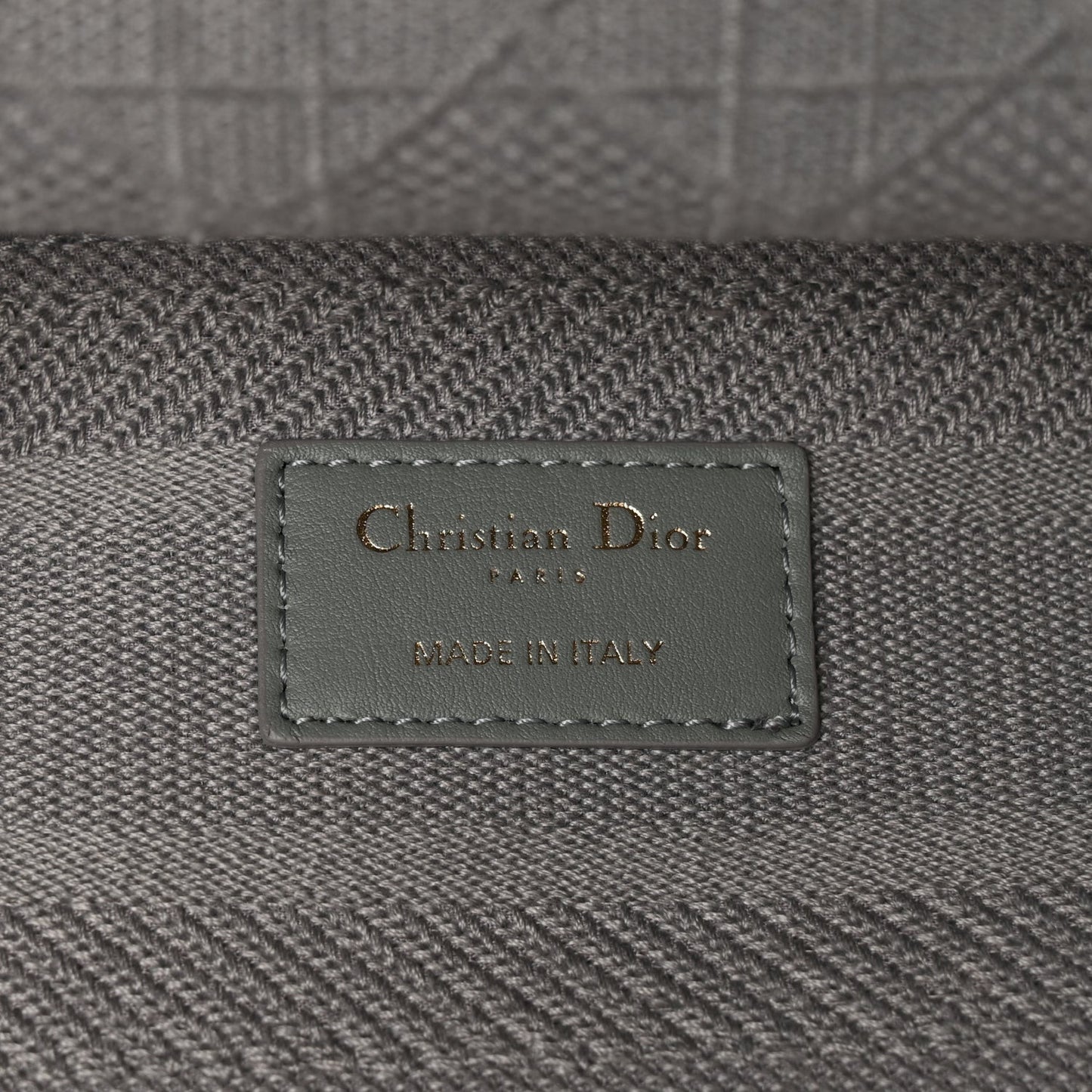Canvas Embroidered Cannage Lady D-Lite Gray
