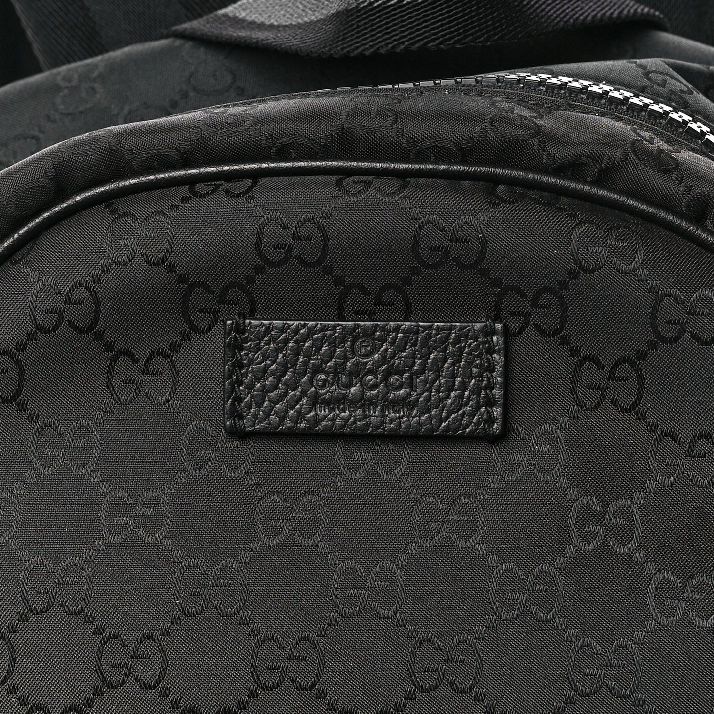 Nylon Monogram Slim Backpack Black