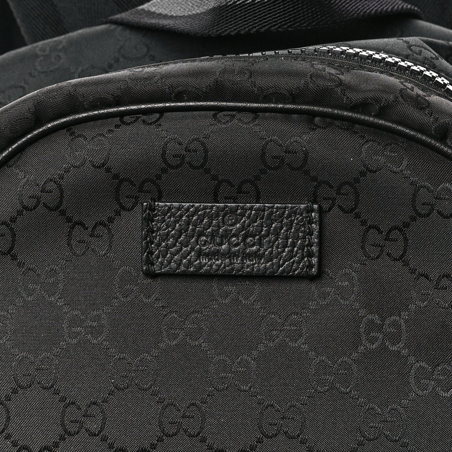 Gucci Nylon Monogram Slim Backpack Black 9 of 13