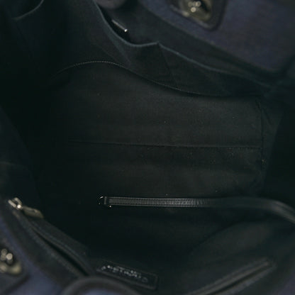 Chanel Canvas Small Deauville Tote Navy 5 of 11