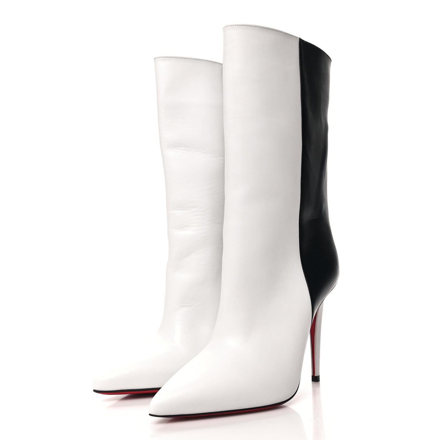 Calfskin Astrilarge 100 Booties 36.5 White Black
