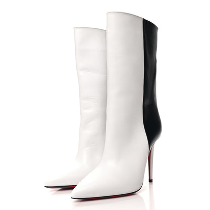 Christian Louboutin Calfskin Astrilarge 100 Booties 36.5 White Black 3 of 6