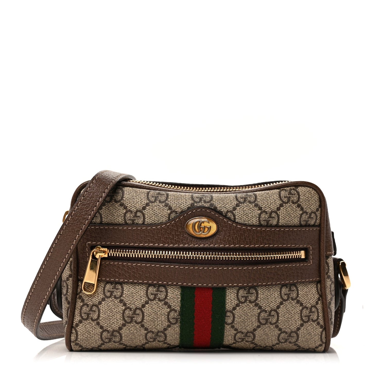 GG Supreme Monogram Web Mini Ophidia Shoulder Bag  Brown