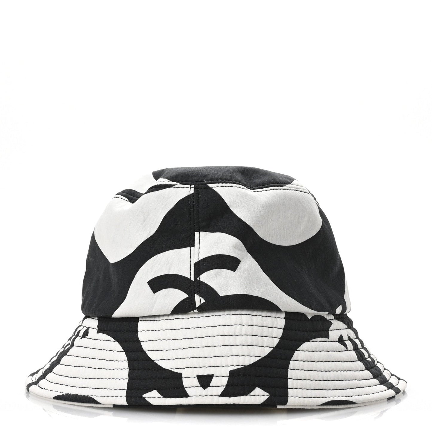Cotton CC Bucket Hat Black White