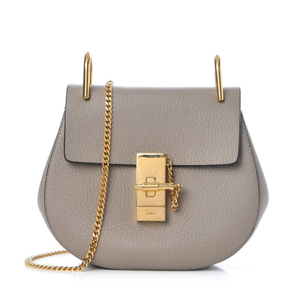 Chloe Grained Lambskin Mini Drew Shoulder Bag Motty Grey 1 of 6
