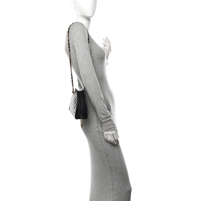 Chanel Lambskin Quilted Small Half Moon Clutch Black 3 of 14