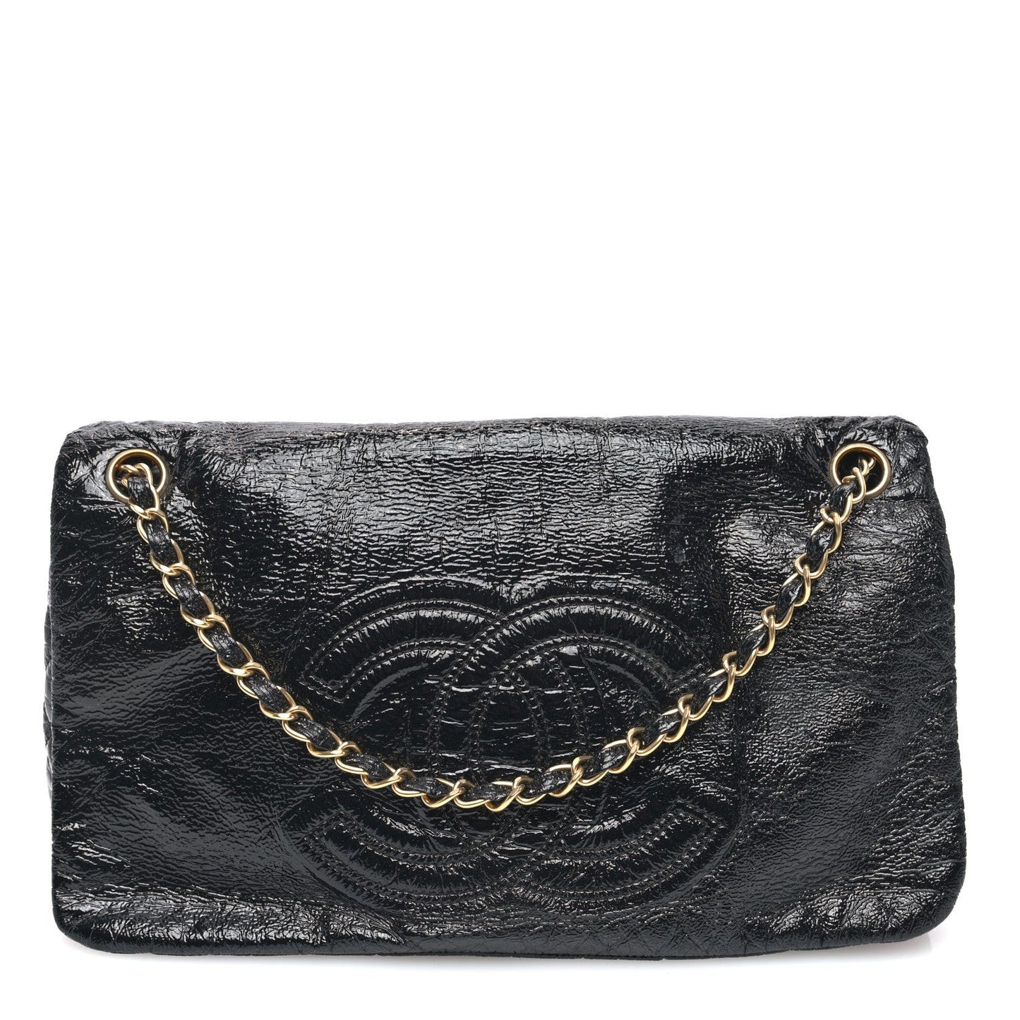 Vinyl Medium Rock and Chain Flap Black