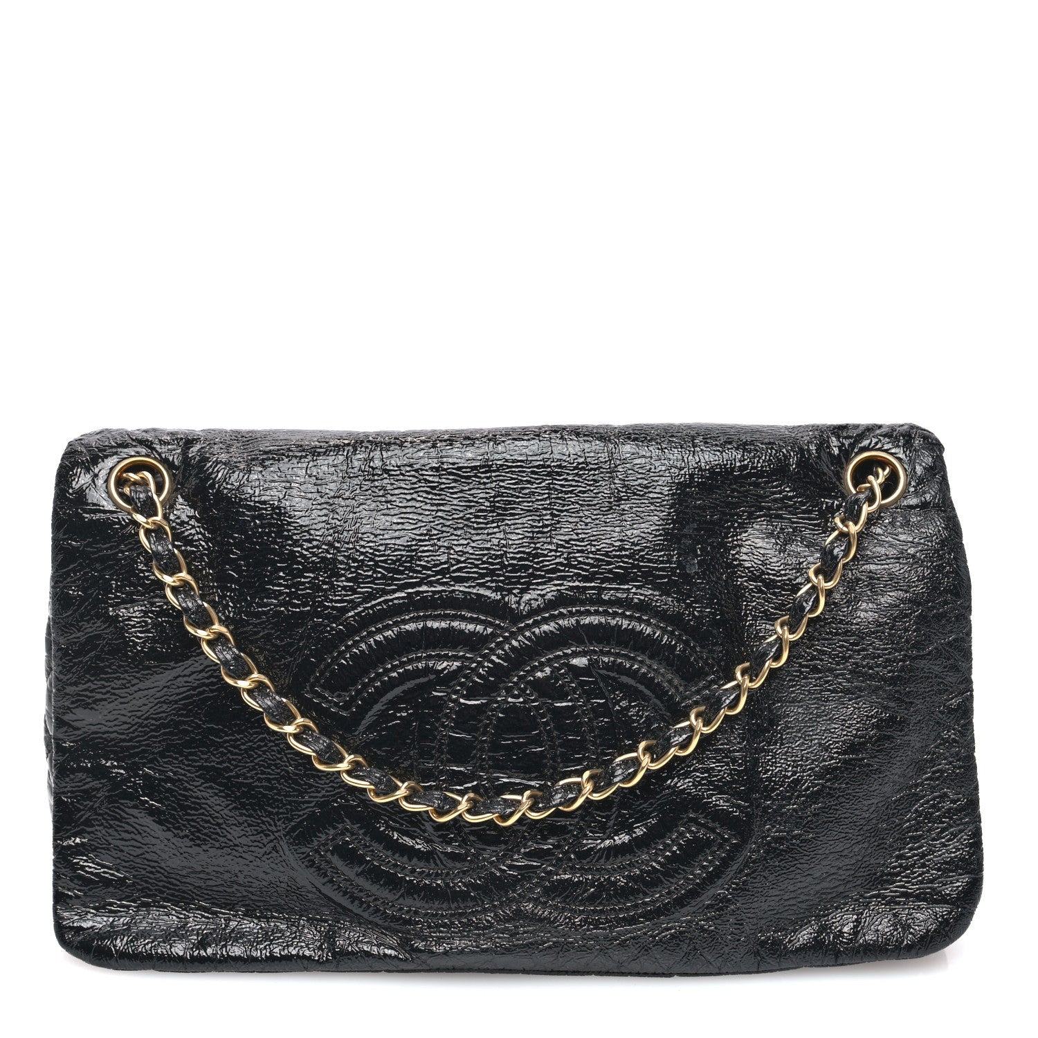 Chanel Vinyl Medium Rock and Chain Flap Black 1 of 7
