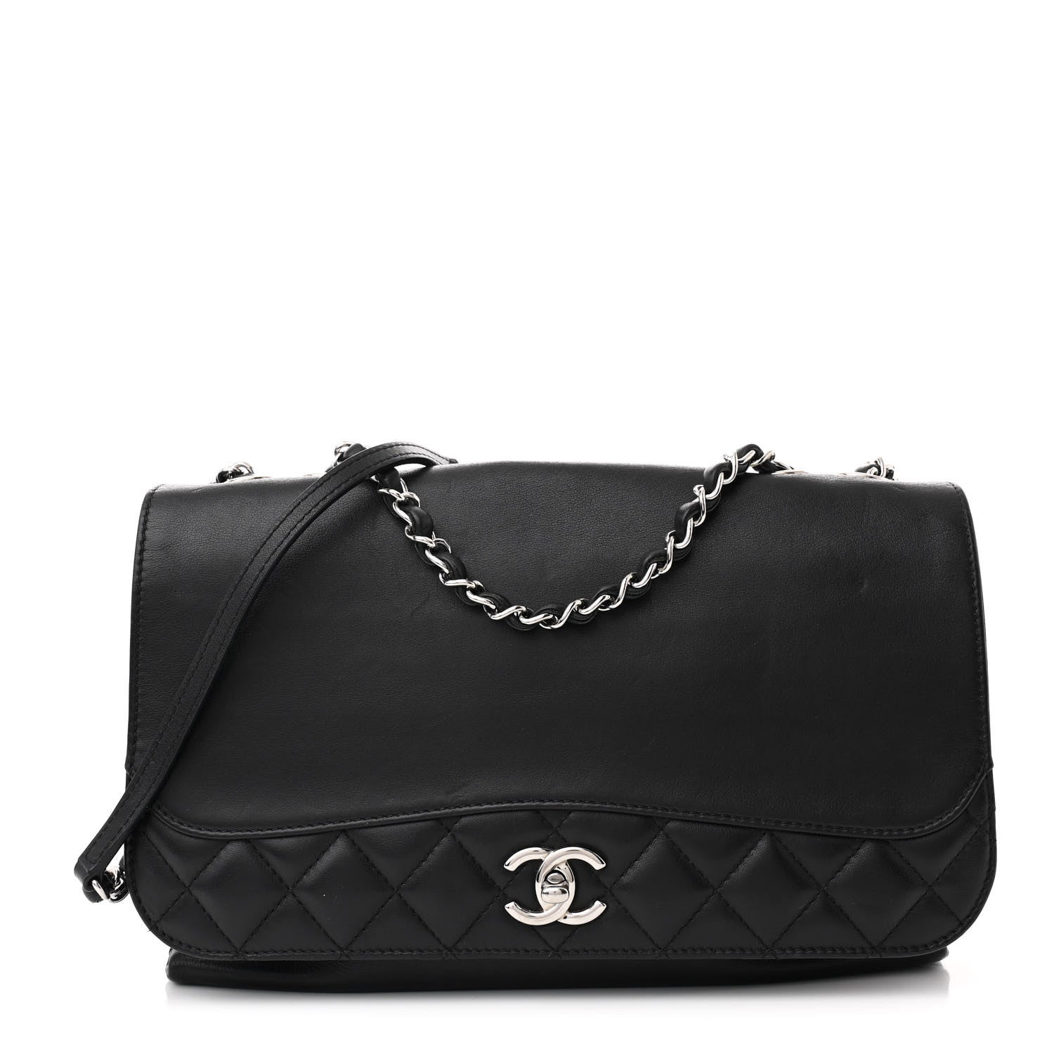 Chanel Calfskin Jumbo Tramezzo Flap Black 1 of 13