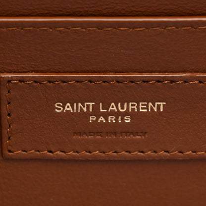 Saint Laurent Box Calfskin Monogram Medium Solferino Satchel Natural Tan 7 of 7