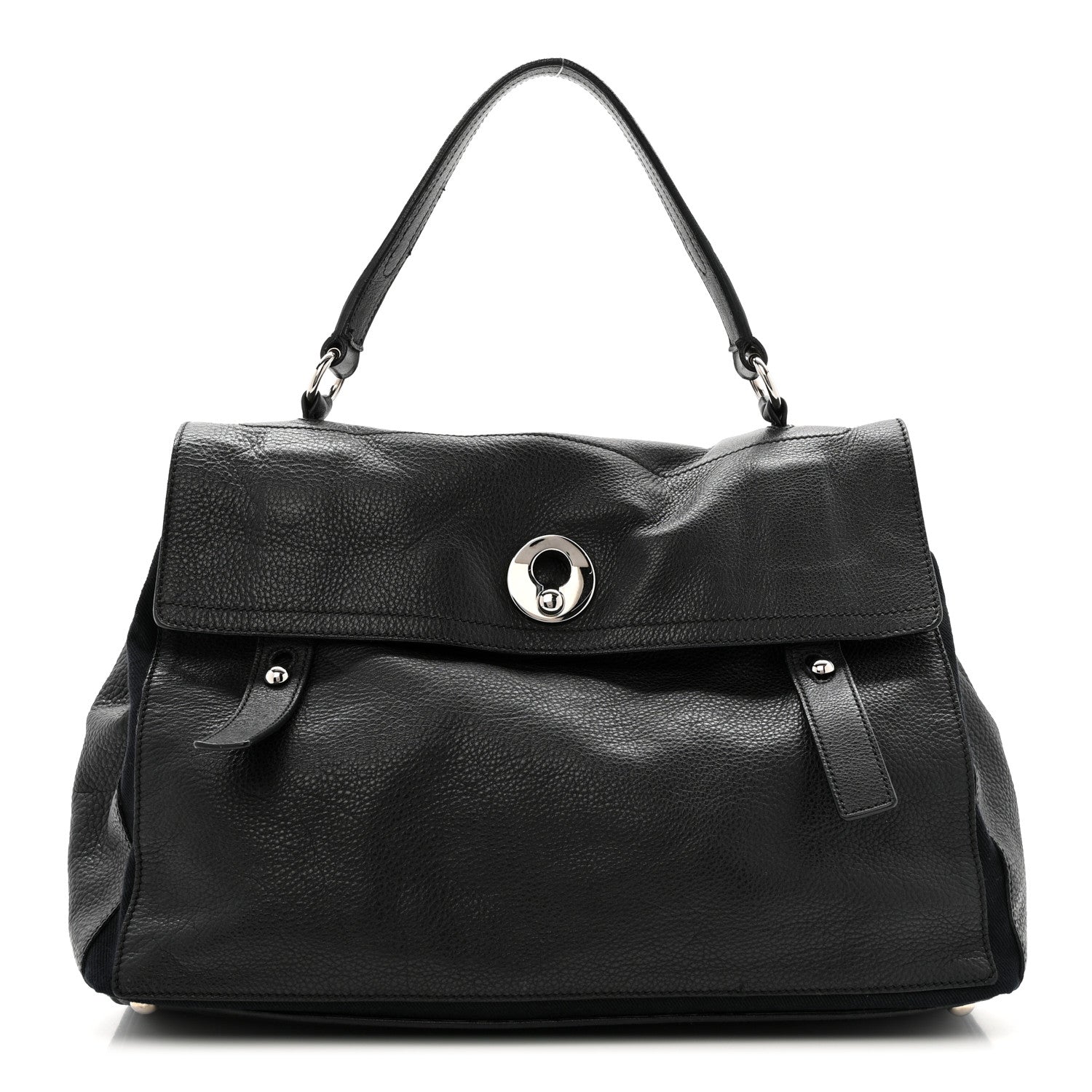 Saint Laurent Calfskin Canvas Large Muse Two Black 1 of 16