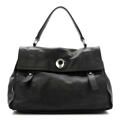 Saint Laurent Calfskin Canvas Large Muse Two Black 1 of 16