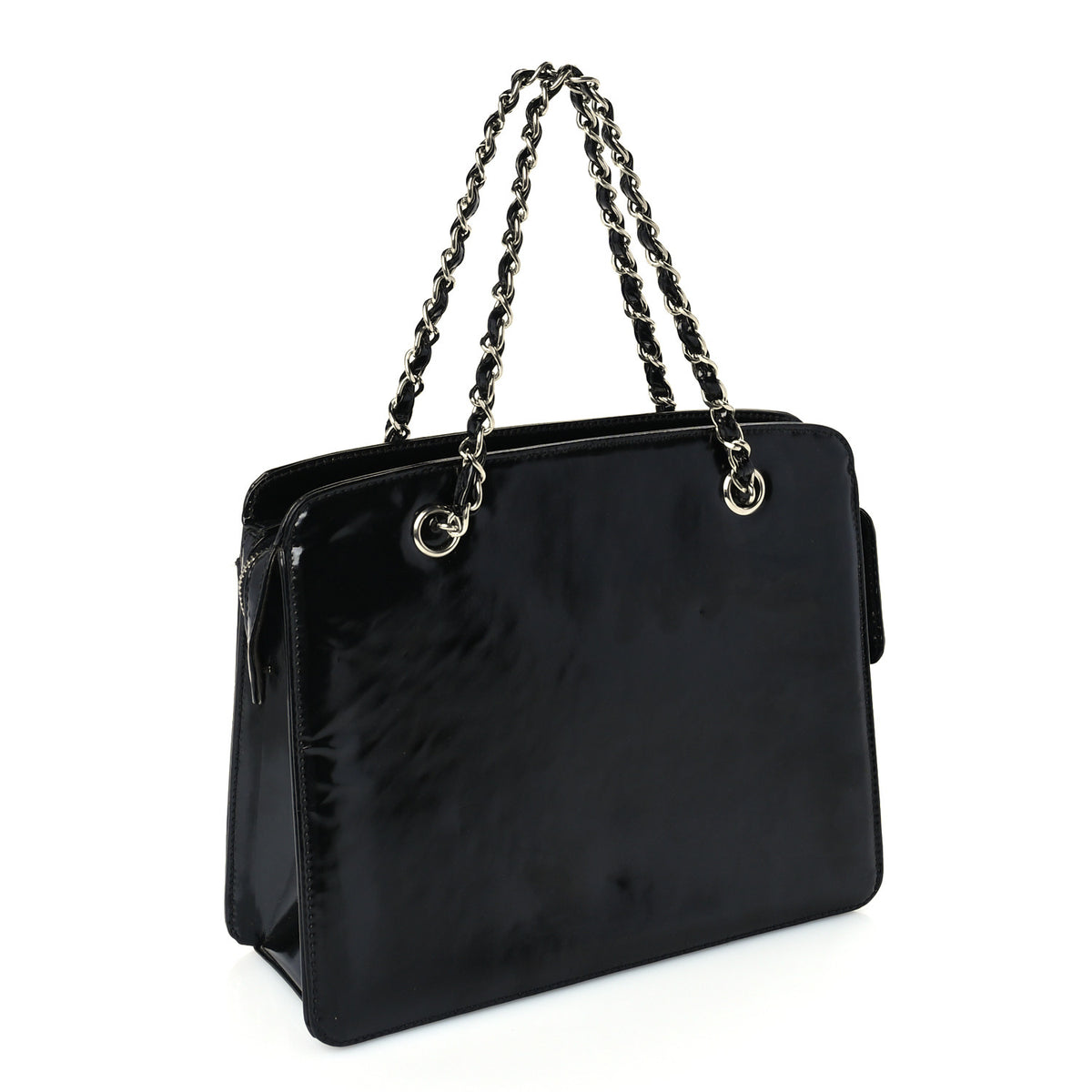 Chanel Glazed Calfskin Shoulder Bag  Black 2 of 9
