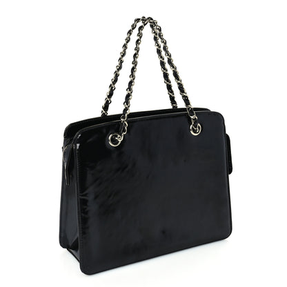 Chanel Glazed Calfskin Shoulder Bag  Black 2 of 9