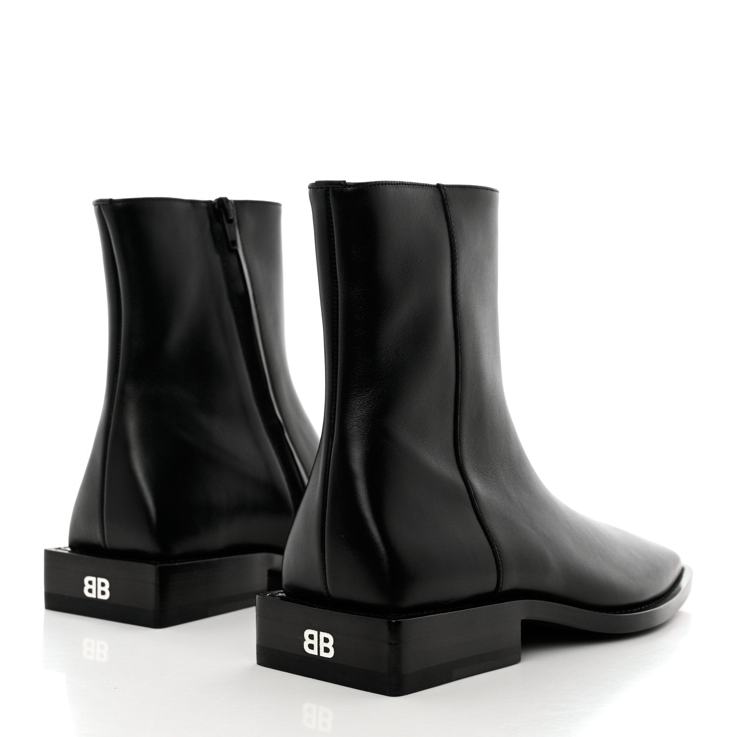 Balenciaga Calfskin Soft Rim Ankle Booties 40 Black 4 of 11