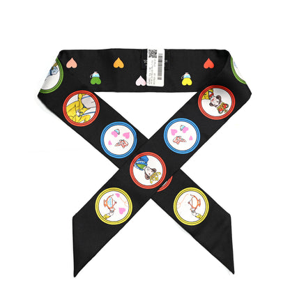 Hermes Silk Tea Time Twilly Black Rouge Multicolor 1 of 3
