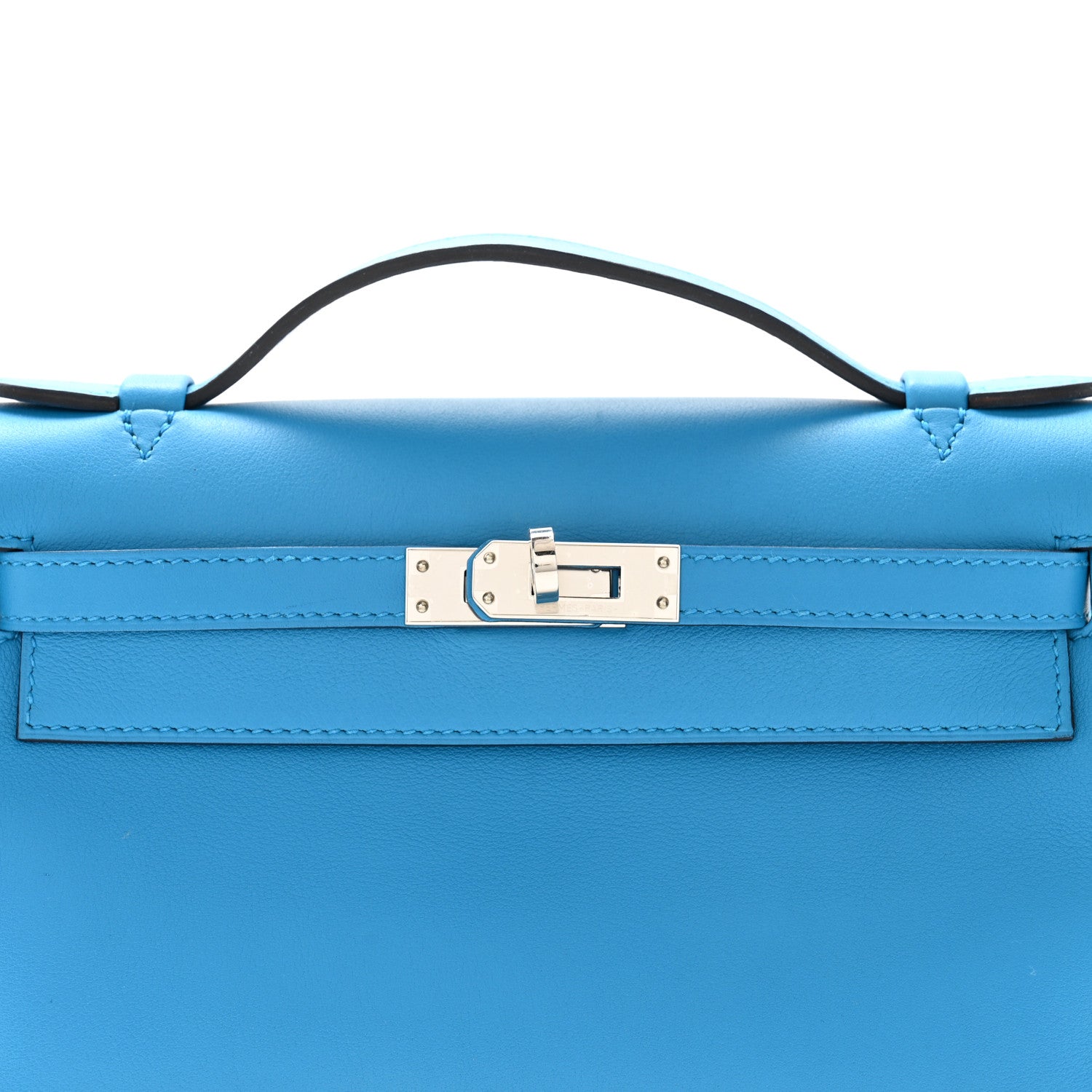 Hermes Swift Kelly Pochette Clutch Bleu Frida 8 of 10