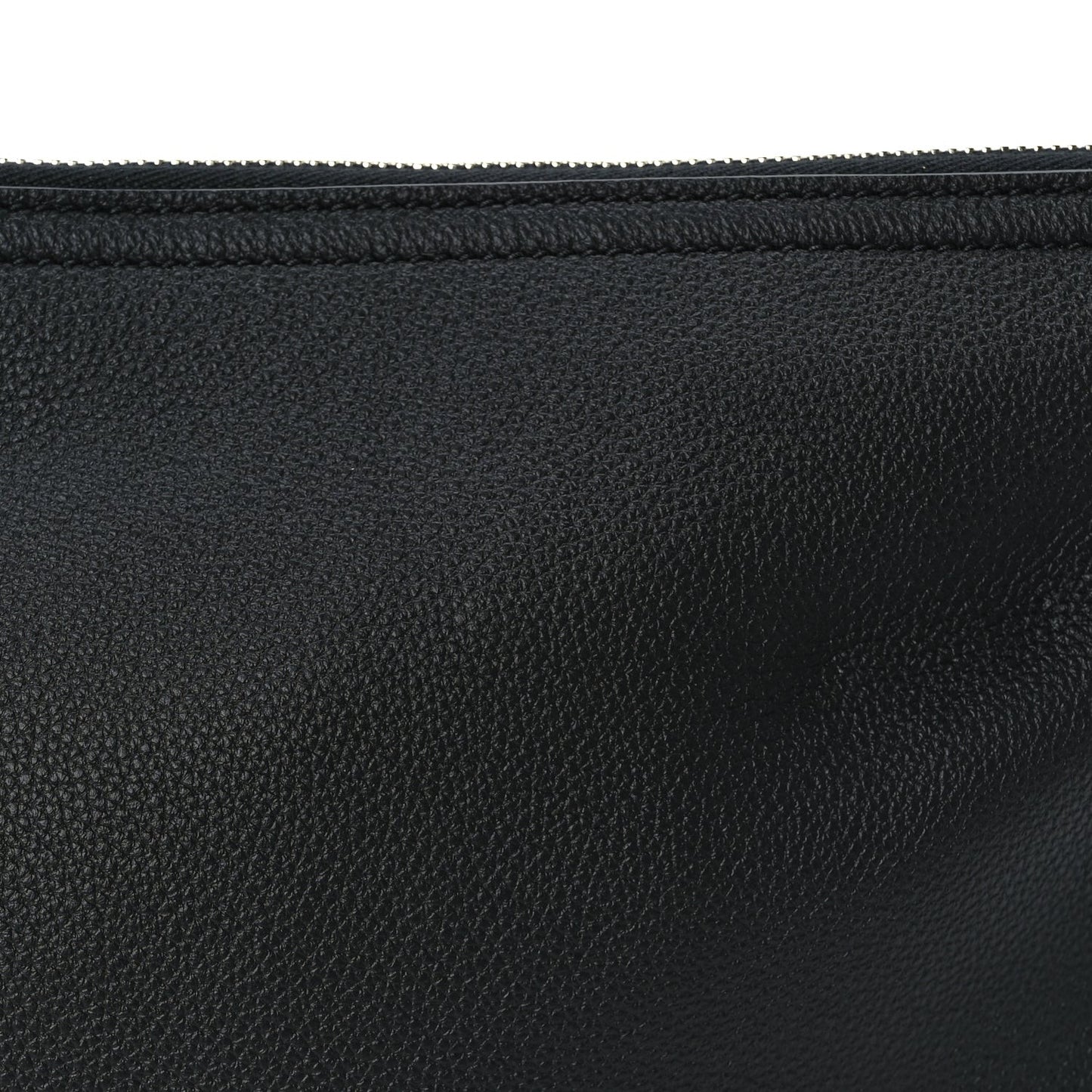 Grained Calfskin Large B Shoulder Bag Black