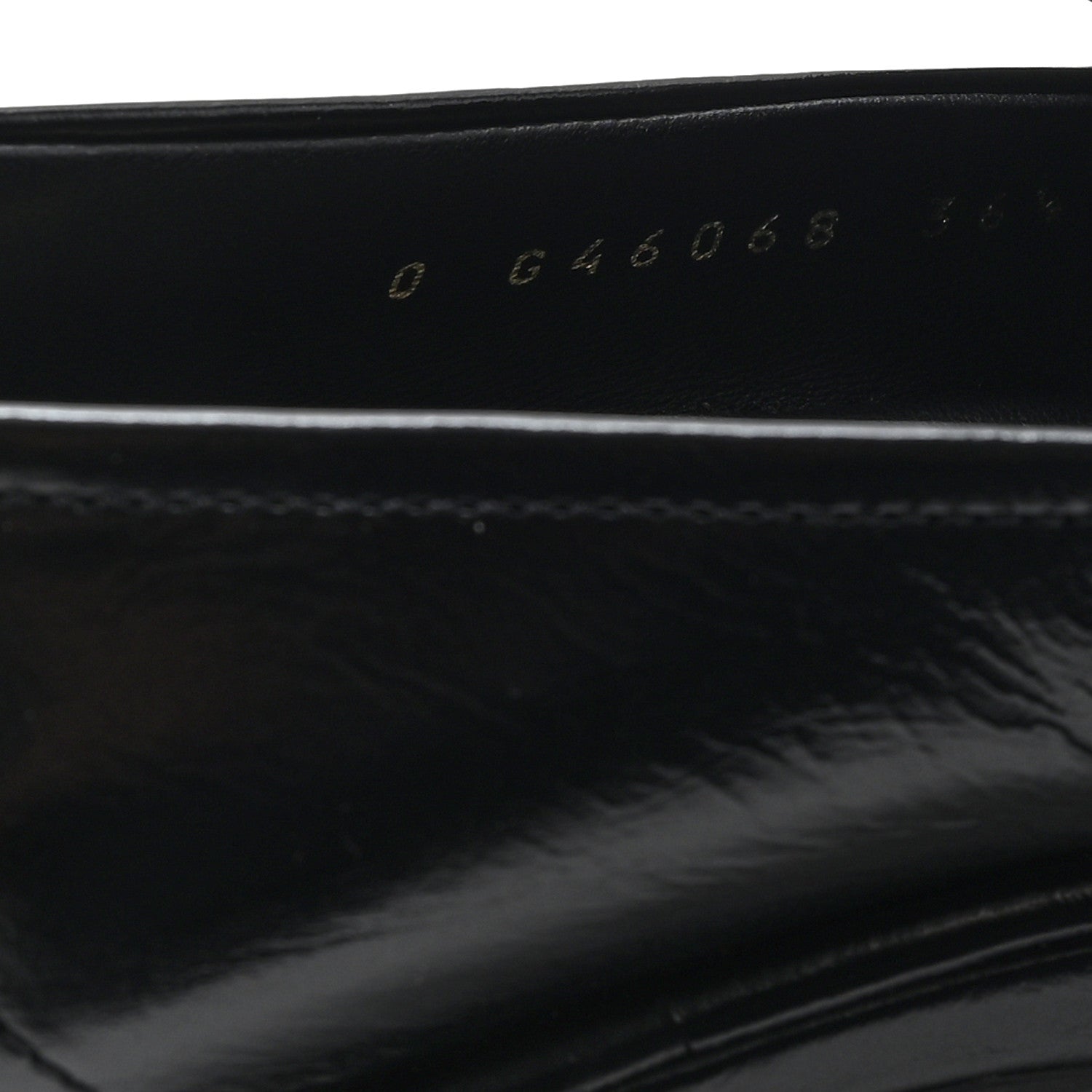 Chanel Shiny Calfskin Logo Loafers 36.5 Black 9 of 9
